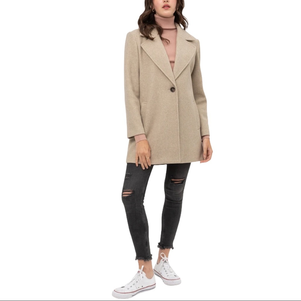 Boutique Love Tree Fleece Single Breasted Coat - Picture 4 of 5